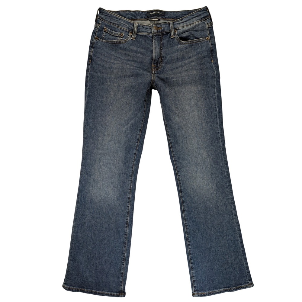 Aeropostale Jeans Women's Blue Denim 12 Short Bootcut Mid-Rise Stretch Y2K EUC - Picture 2 of 12